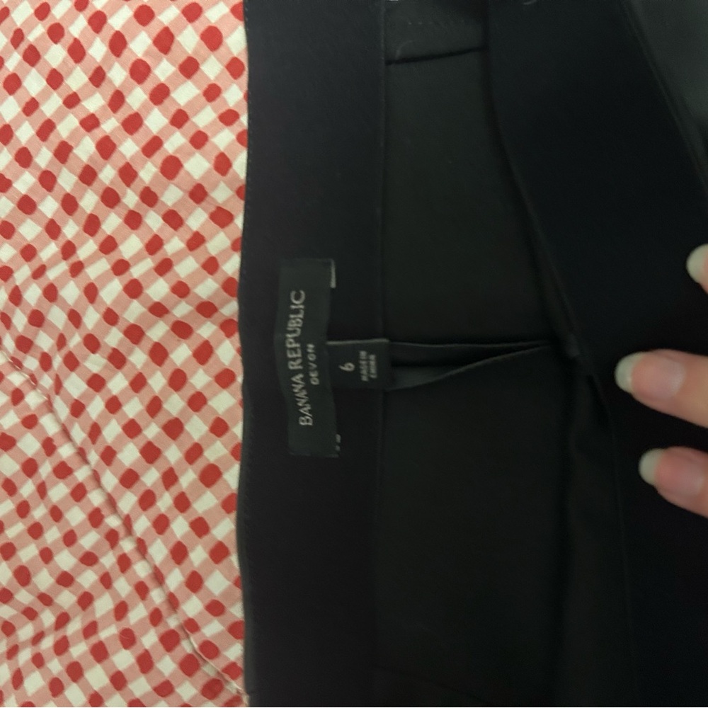 Banana Republic black pleather pants